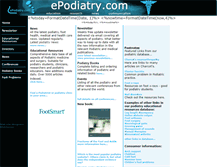 Tablet Screenshot of epodiatry.com